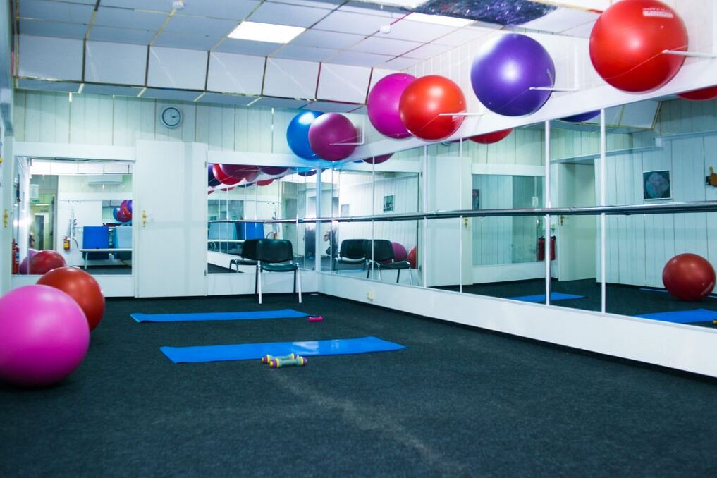 Espazo para a terapia de exercicios